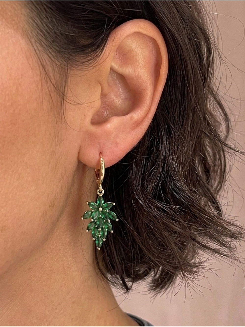 DROP Leaves Earrings Gold Plated